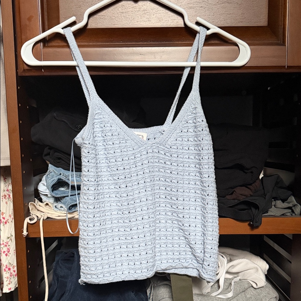 Hippie Rose Sky Blue Knit Camisole